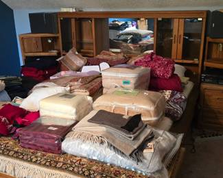 Upstairs bedroom to the right. Hey young people!!! THIS is a waterbed frame!