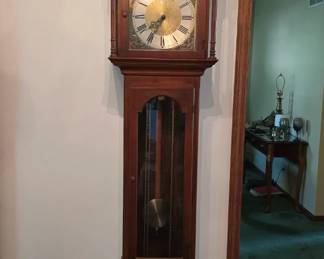 Grandfather clock in the entry hall, just outside the office.