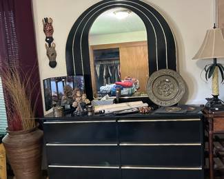 Art Deco black laquer dresser