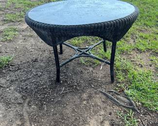 Old Wicker Table