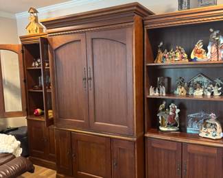 Entertainment center. Nativity scenes
