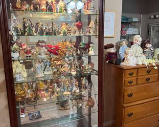 Lighted Curio Cabinet full of wonderful treasures