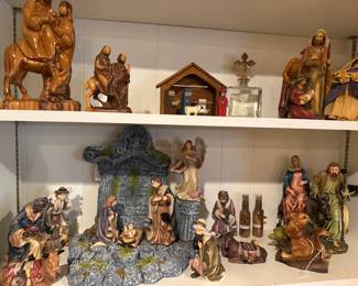 Nativity scenes. Beautiful carved wood
