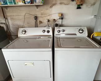 Whirlpool washer, dryer. Matched set. Clean.