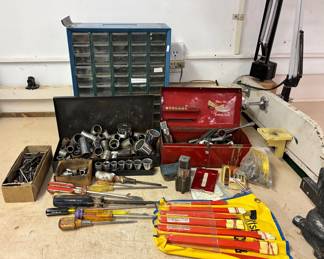 Fastener Organizer Drawer, Socket Set, Drill Press Bits