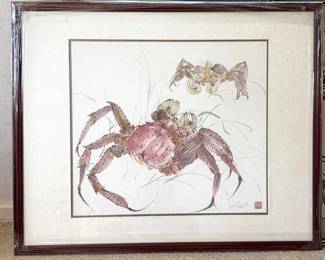 Lucy Liu Signed Original Artwork Crabs