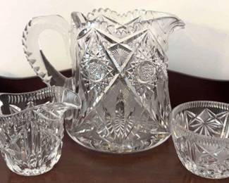 Cut Crystal Pitcher