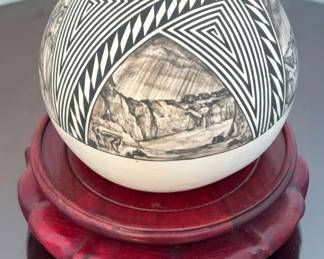 CM Chino Signed Acoma Pot