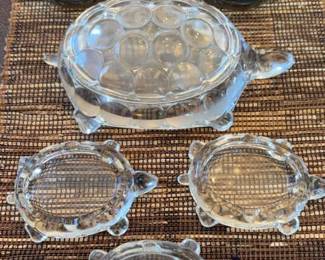 Turtle Cigarette Holder Matching Ash Trays