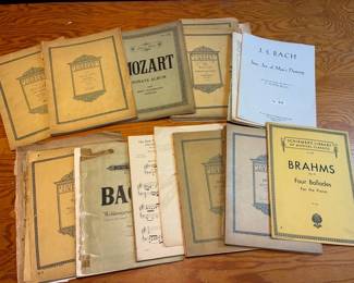 Bach, Brahms And Chopin Antique Sheet Music