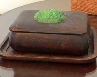 Wood Box Tray With Inlay