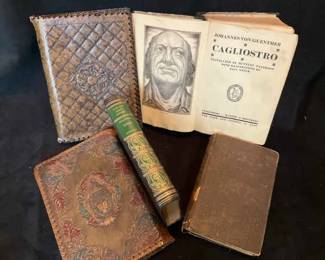 Caglliostro,Worlds Great Novels, Works Of Franklin, Leather Book Protectors