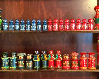 Hand Painted Folk Art Chess Set
