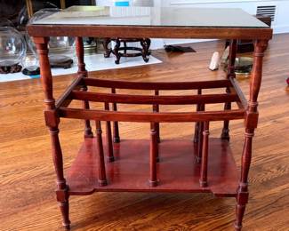 Mersman Wood Side Table With Book Holder