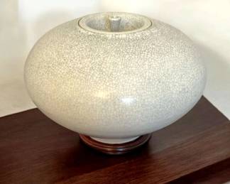 Crackle Glaze Lidded Jar or Vase