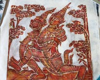 Five Thai Temple Rubbings