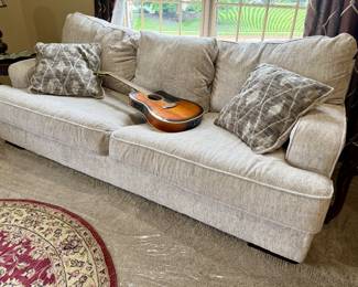 Ivory colored deep sofa