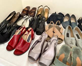 Most shoes on table are size 6.5