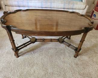 Vintage Brandt faux bamboo coffee table