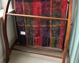 Blanket Rack And Chenille Throw