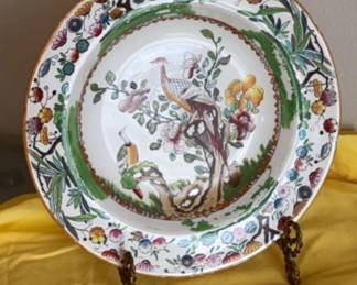 Antique Masons Ironstone Bird of Paradise
