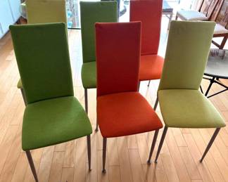 6 IMS SRL Italian Mid Century Style Dining Room Chairs