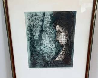 Etienne Ret Girl With A Bird