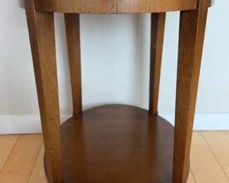 Oval Wood Accent Table With Single Storage Drawer