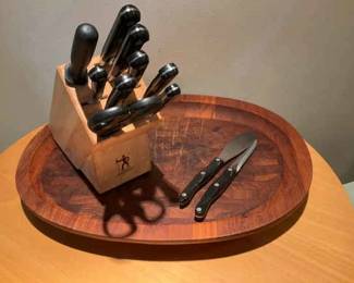 Knives By JA Henckles, Cutco And A Dansk Carving Board