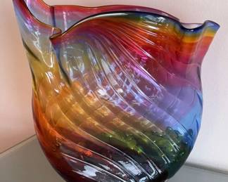 Pilchuck Art Glass Artist Dan Bergsma Signed Vase