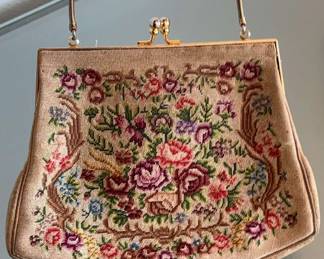 Bergdorf Goodman Floral Tapestry Purse