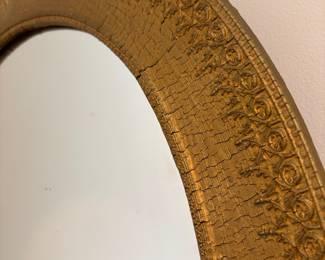 Oval Mirror with Antique Frame