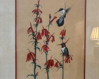 Signed Original Hummingbird Painting