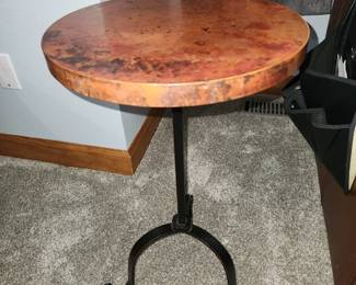 Copper accent table