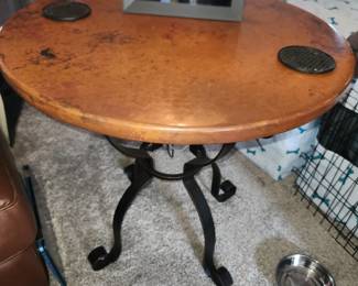 Copper end table