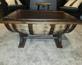 Barrel coffee table
