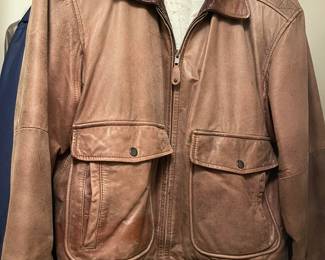 Aberdeen Leather Bomber Jacket