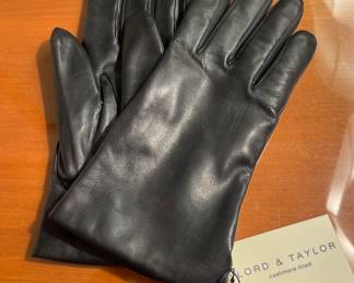 Cashmere-Lined Leather Gloves from Lord & Taylor