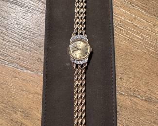 14k and diamond Baume & Mercier ladies watch