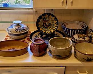 Several pieces of John Fassbinder mid century pottery!