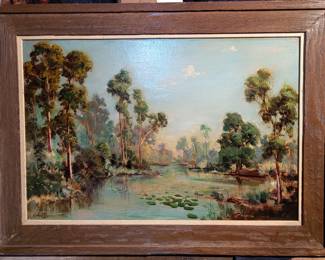 Original oil painting by Leonard Borman. Listed artist