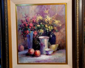 Large original oil painting "Flower Power"