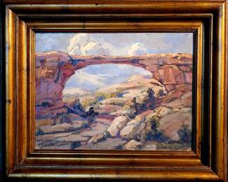 Evelyn Nunn Miller original oil "Nature's Bridge" Well listed California artist