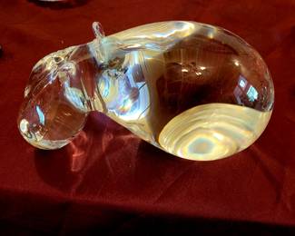 Steuben crystal hippo