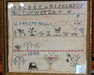 1840 American sampler
