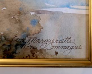 Original watercolor painting by Eva Margueriette Commague