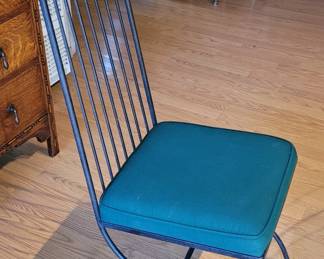 Set of 4 Jack Lenore Larsen wrought iron MCM chairs