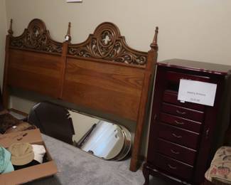 Jewelry Armoire, Bed has matching pieces