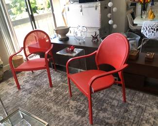 Pair of Crate & Barrel Patio Chairs