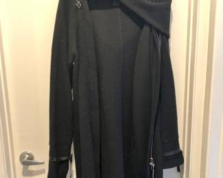 Haunting Black Wrap Coat w/ Hood